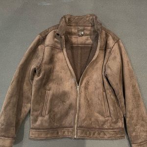 Toes On The Nose men suede Large jacket. Great jacket! Brown!